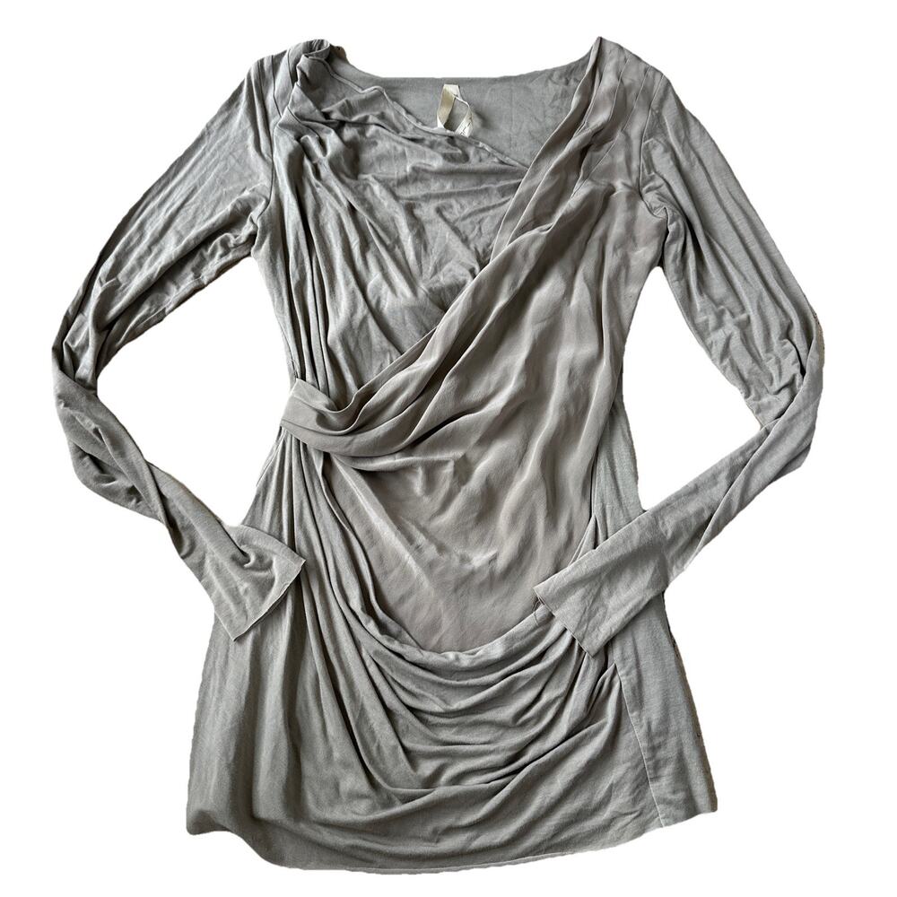 Bailey/44 Womens Beige Long Sleeve Round Neck Pullover Shift Dress Size Medium